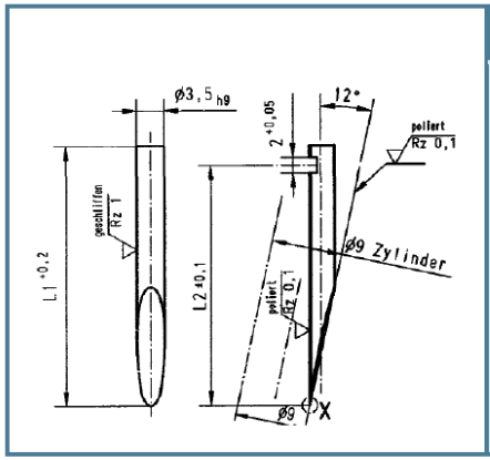 马尔粗糙度轮廓仪测针6850286-33mm